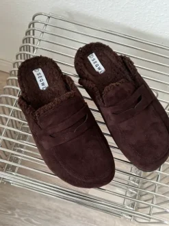 Mules Teddyfell Suede Loafers chocolate brown