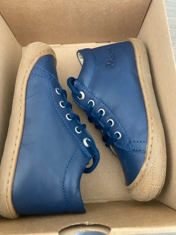 Naturino Coco Cocoon Nappa Spazz Sneaker Halbschuhe Schnürschuhe Blau 24 NEU