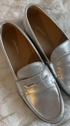 NEU * & Other Stories * Loafer * Echt Leder * Slipper * silber * Gr. 36 (37)