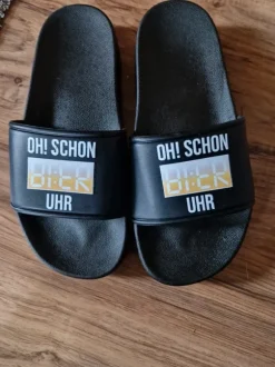 Neu Oh schon Bier Uhr badeschuhe slipper schuhe Herren Damen 38