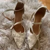 NEUE Brautschuhe mit Strass und Blüten