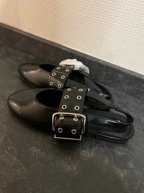 Nieuwe slingbacks maat 36 zwart h&m meisje zomer schoenen trendy