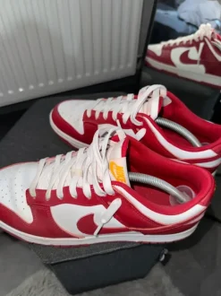 Nike Dunk Low Rot/Weiß – guter Zustand – Größe 43