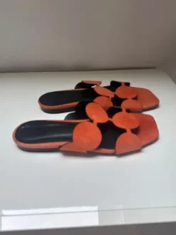 Orangefarbene Sandale Claudia Peruzzini