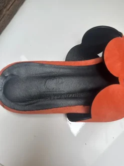 Orangefarbene Sandale Claudia Peruzzini