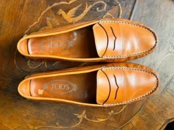 Original Tod‘s Moccasins Loafer Bootsschuhe Cognac Größe 39