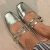 Palado by Sila Sahin Ankle strap ballet pumps - silber
