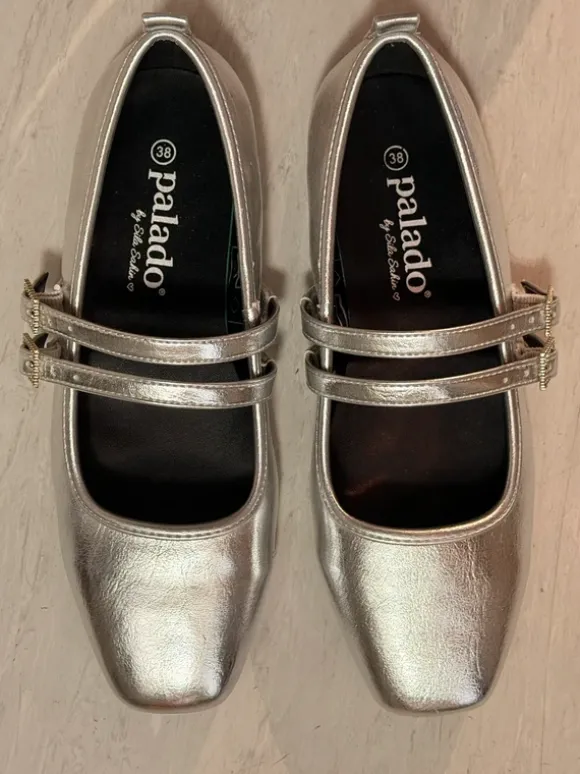 Palado by Sila Sahin Ankle strap ballet pumps - silber