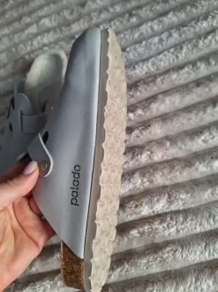 Palado Pantoffel mit Lammfell Grau