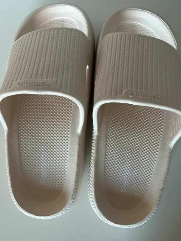 Pammys | Slides/Badeschlappen | Beige Creme | 40/41 | Minimalistisch