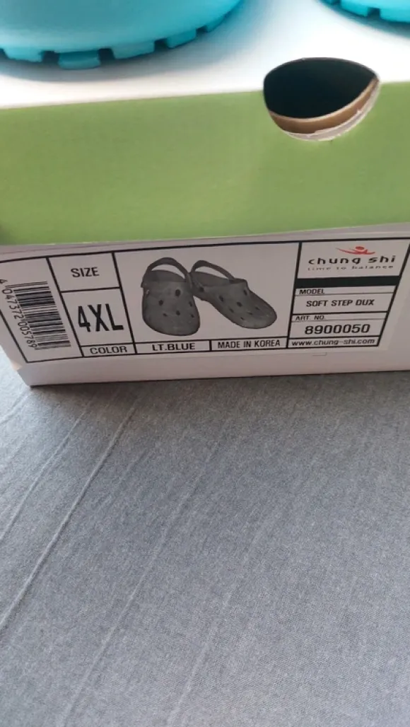 Pantoffeln / Gartenschuhe türkis ca. Gr. 45 von Duflex