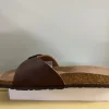 Pantolette Gr:42 Synthetik braun Schnalle