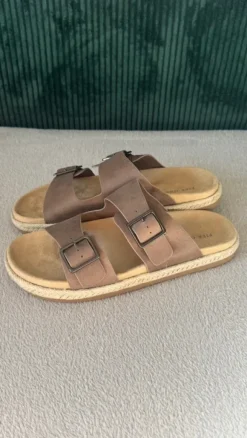 Pantoletten Sandalen Braun Beige