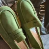 Parijan Schuhe Mokasiens grün Größe 44 Neu