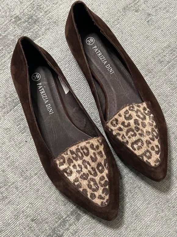 Patrizia Dini Wildleder Ballerinas Leo Spitze Gr. 39 Elegant Vintage Style