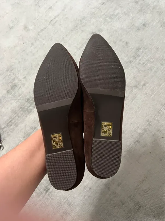 Patrizia Dini Wildleder Ballerinas Leo Spitze Gr. 39 Elegant Vintage Style