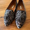 Paul Green Ballerinas Leo-Print / Slipper / Gr. 4,5 (37,5) - TOP Zustand!