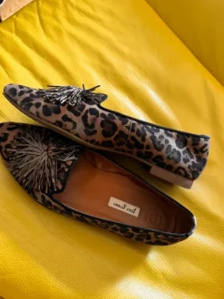 Paul Green Ballerinas Leo-Print / Slipper / Gr. 4,5 (37,5) - TOP Zustand!