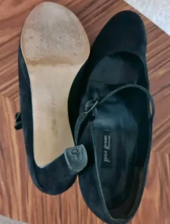 Paul Green Pumps, Größe 39,schwarz, mit Riemchen,Velours