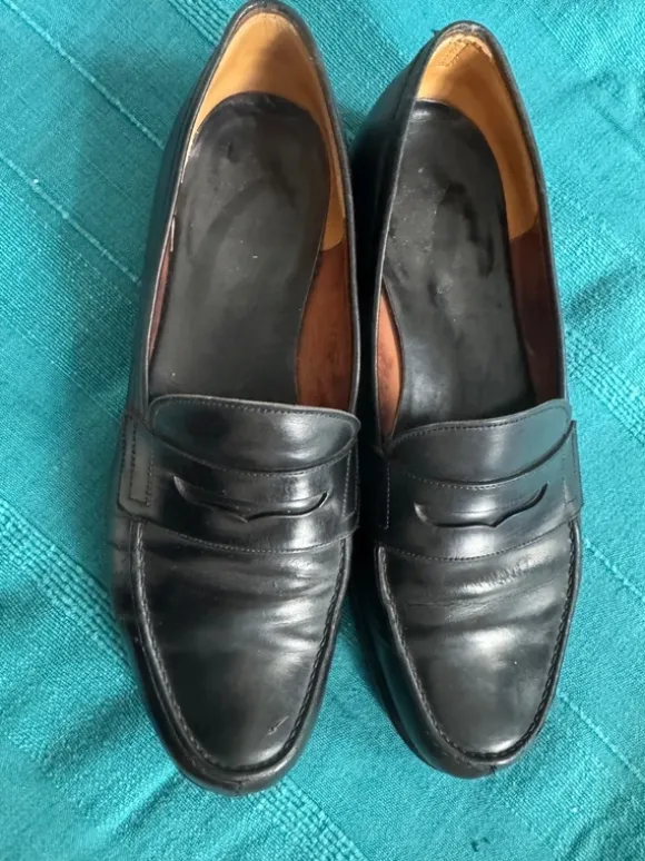 Penny Loafer schwarz echtes Leder aussen und innen, Used, but good condition