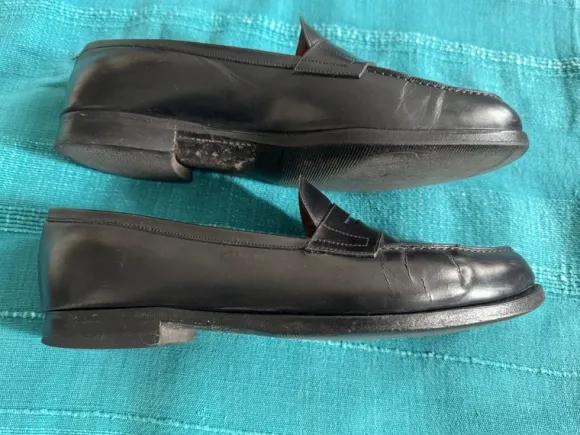 Penny Loafer schwarz echtes Leder aussen und innen, Used, but good condition