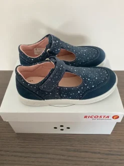Pepino Ricosta Wanda Sandalen Halbsandalen Blau Bunt Glitzer Rosé Pink Rosa 28 NEU