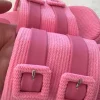 Pink platform sandals