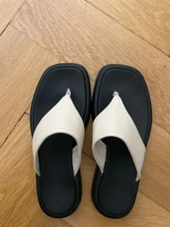 Plateau Flip Flops 37 beige schwarz