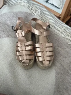 Pull&Bear espandrilles römersandalen Bast rosa Gr. 38