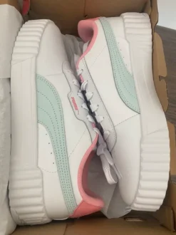 Puma Carina 3.0 Sneaker Low Limited Weiß Pink Rosa Rosé Türkis 39 NEU