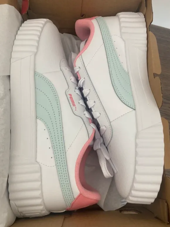 Puma Carina 3.0 Sneaker Low Limited Weiß Pink Rosa Rosé Türkis 39 NEU