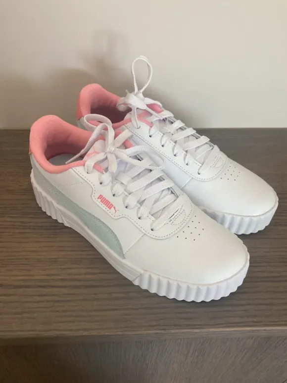 Puma Carina 3.0 Sneaker Low Limited Weiß Pink Rosa Rosé Türkis 39 NEU