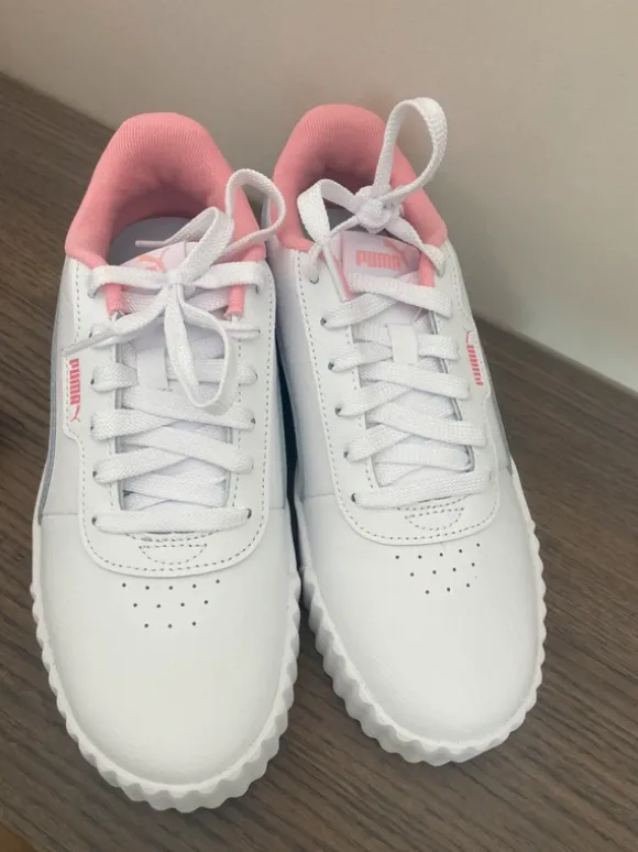 Puma Carina 3.0 Sneaker Low Limited Weiß Pink Rosa Rosé Türkis 39 NEU