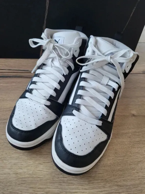 Puma Rebound Joy High Top Sneaker Schwarz/Weiß 37.5 | Basketball Style