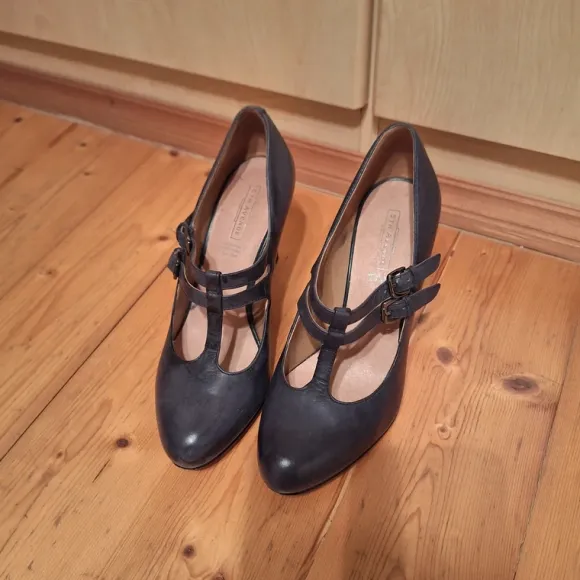 Pumps Leder dunkelblau, 38