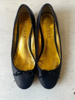 Ralph Lauren blue ballerina heels / ballet flat with small heels