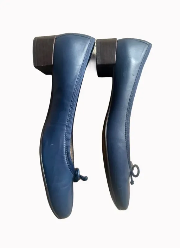 Ralph Lauren blue ballerina heels / ballet flat with small heels