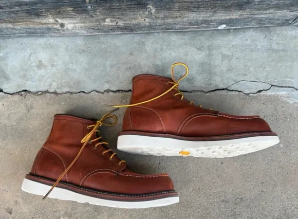 Red Tornado Moc Toe Boots EU 46 – Full Leather – Vibram Sole – Red Wing Style