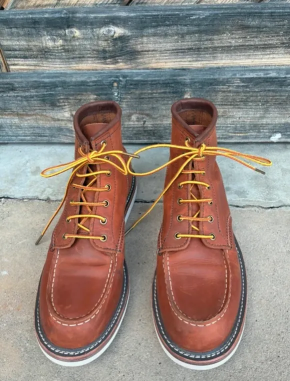 Red Tornado Moc Toe Boots EU 46 – Full Leather – Vibram Sole – Red Wing Style