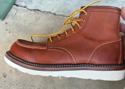 Red Tornado Moc Toe Boots EU 46 – Full Leather – Vibram Sole – Red Wing Style