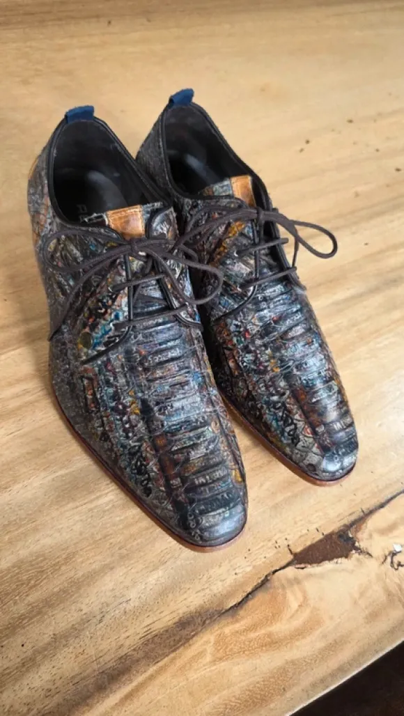 Rehab nette herenschoenen maat 41 bruin leer