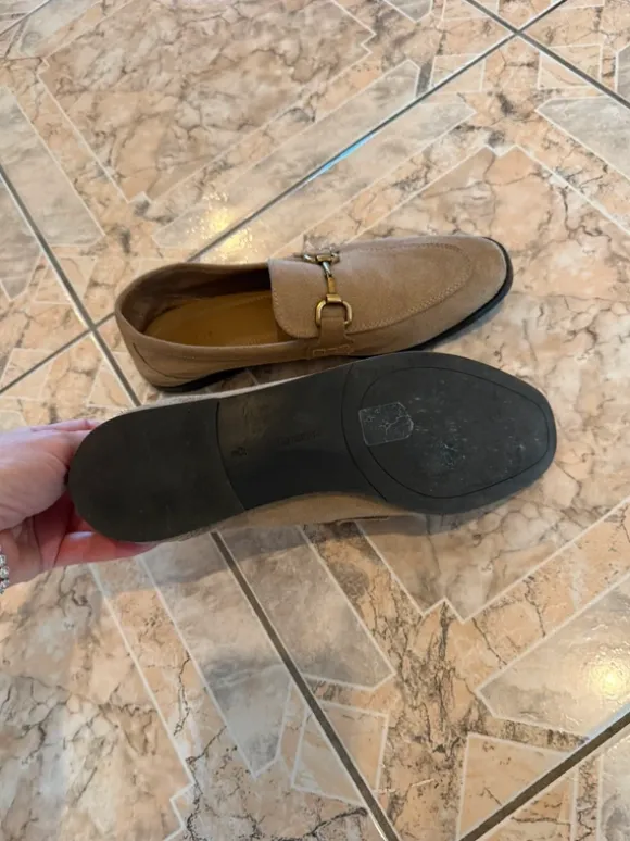 Reserved Slipper braun echtes Leder