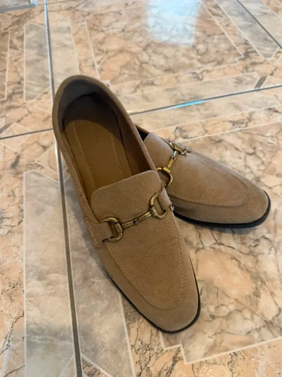 Reserved Slipper braun echtes Leder