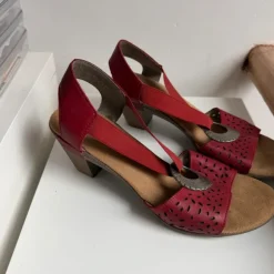 Rieker Rode Leren Sandalen 39 Comfort Boho Chic