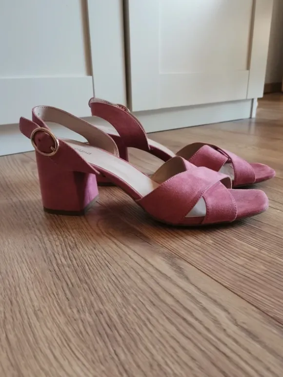 Riemchen Sandale Sandalette rosa 41