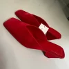 Rode satijnen muiltjes met hak H&M