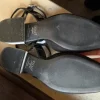 S Collection (Marks & Spencer) black suede platform slingback heels with square toe
