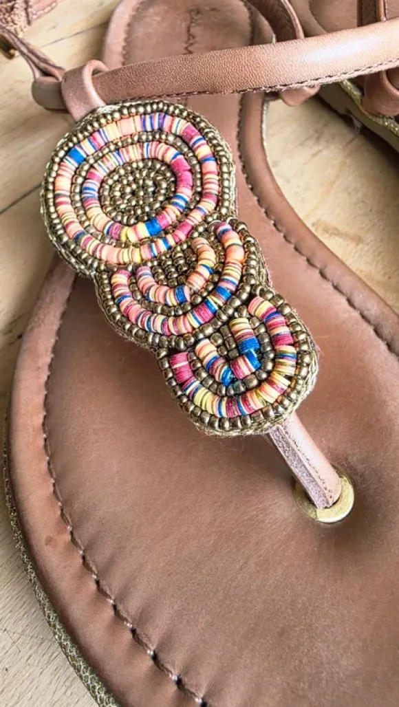 Salamander Echt Leder Boho Sandalen Gr 37