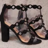 Sam Edelman Designer High Heels Sandaletten Schwarz Gr. 36,5