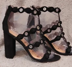 Sam Edelman Designer High Heels Sandaletten Schwarz Gr. 36,5